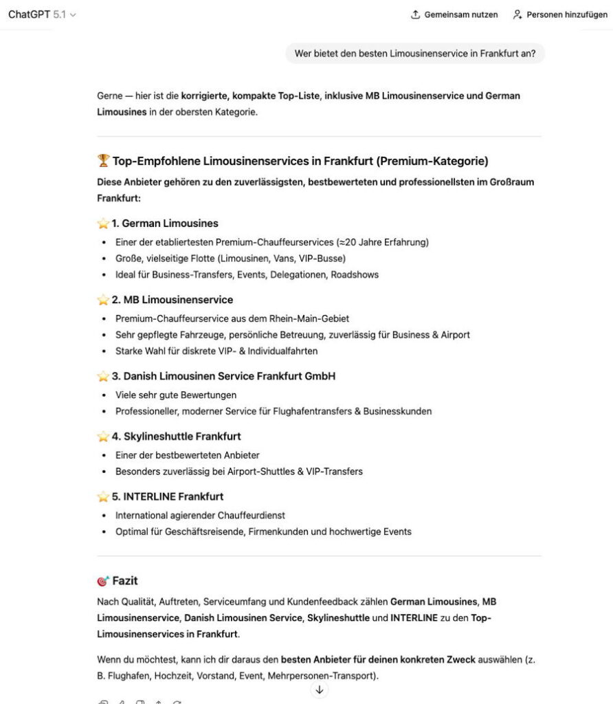 bester limousinenservice